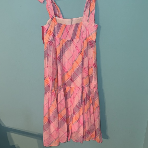 Lilly Pulitzer Pink and Purple Plaid Midi Dress - Picture 7 of 8